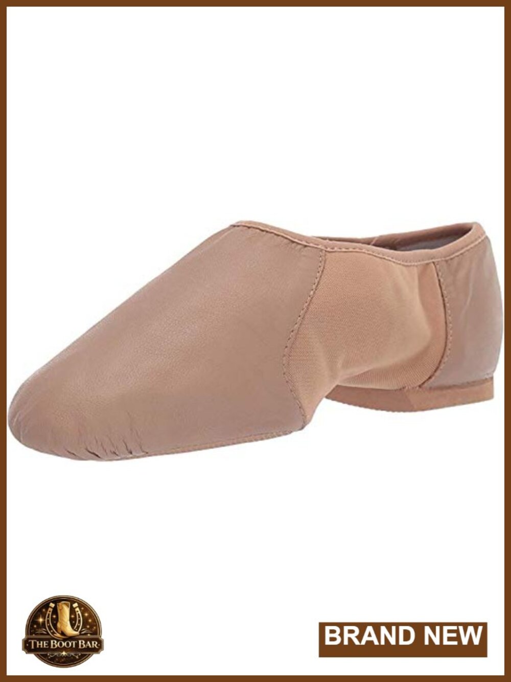 Leather Split Sole Slip-On Jazz Dance Shoes EVA Outsole